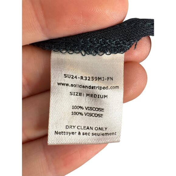 Solid & Striped The Bobby Maxi Dress Halter Neck Ruched Formal Vacation Navy MD - Picture 11 of 11